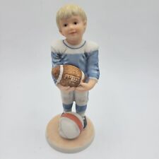  FRANCES HOOK FIGURINES FOR A MOTHER'S LOVE BOY IN FOOTBALL OUTFIT HOLDING BALL picture