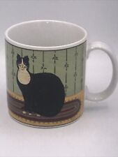 Warren Kimble Sakura FAT CAT Collection Oneida Coffee Cup Mug 2000 Tuxedo Kitty  picture
