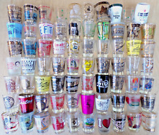 Lot Of 70 Shot Glasses  Souvenir  Cities States Attractions Advertising  Novelty picture