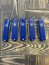 Lot Of 5 Victorinox Classic SD Swiss Army Knife 58mm Used Blue picture
