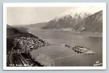 Douglas, Alaska RPPC Postcard AK 127-E Robinson aerial view with landscape 1955 picture