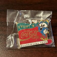 Vintage Coca-Cola Coke Healthworks 1996 Atlanta Olympics Izzy Lapel Hat Pin picture