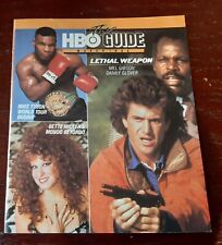 VINTAGE  HBO GUIDE 1988 LETHAL WEAPON   MIKE TYSON CLEAN picture