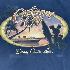 Vtg Disney World Disney Cruise Line Shirt Adult M Castaway Cay Blue picture
