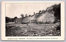 Postcard Sharon VT Remains of Dam After Flood of 1927 picture