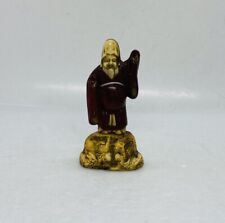 Vintage Resin Mounted Leaning Folk Art Figurine 3.4” Tabletop Decor O picture