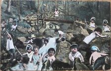 Multiple Baby 1908 Postcard, Babies in Napoleon Hats Fighting, French Fantasy picture