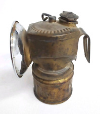Vintage JUSTRITE Small Brass Coal Miners Carbide Lamp USA Pat # 115127 picture