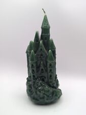 Vintage Castle Green Wax Candle 8.5
