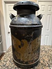 VTG PET Steel Metal Milk Dairy Jug Container Can Eagle USA Americana Black picture