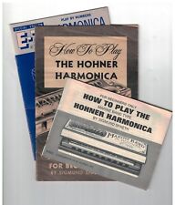 3 Harmonica Instruction Booklets 1940s-70s picture