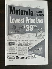 Vintage 1954 Motorola Radio Full Page Original Ad picture