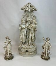 Antique Arnart Creations Capodimonte Porcelain Figural Statues 13” Made In Japan picture