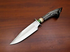 HANDMADE D2 FIXED BLADE HUNTING KNIFE/BOWIE KNIFE- ARTIFICIAL STAG - HB-3256 picture