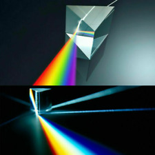 1 x 5cm Optical  Glass Triple Triangular Prism Physics Teaching Light Spectrum picture