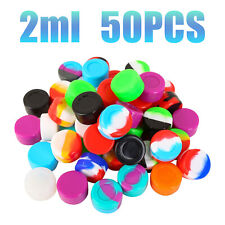 Silicone Container 2ml Jar Non-Stick Mixed colors 50pcs Round Wholesale lot picture
