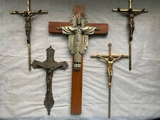 Vintage - Antique Lot Of (5) Crucifixes picture