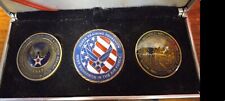 Have A United States Air Force Set Of Three Challenge Coinsin An Air Force Case picture