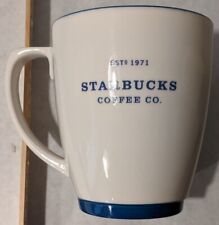 Starbucks Coffee Co. Est. 1971, 18oz. Mug , Mfg. 2007, Blue Rim picture
