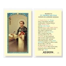 St. Saint Thomas Aquinas -Patron of Catholic Schools Prayer -Laminated Holy Card picture