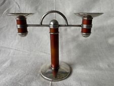 RARE CANDELABRA CANDLE HOLDER CHRISTOFLE FRANCE ART DECO SILVER PLATED picture