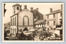 RPPC-Keswick UK United Kingdom, Market Place & Town Hall RPPC Vintage Postcard picture