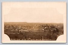 RPPC Birds Eye Aerial View Looking North Evart Michigan Real Photo  P242A picture