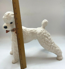 Standard Poodle Figurine White Large 11.5