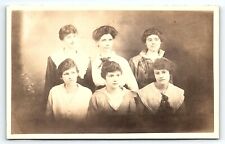 c1910 SCRANTON PA UNITED PHOTO STUDIOS GROUP OF SIX WOMEN RPPC POSTCARD P4274 picture