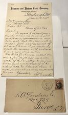 1886 Delaware & Hudson Canal Co Letter & Posted Envelope Northern RR Department picture