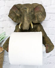 Ebros Pachyderm Servant Safari Elephant Holding Toilet Tissue Paper Holder picture