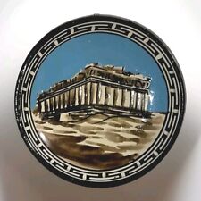 Parthenon Plate Hand Painted 3D Textured Temple Athenian Acropolis Greece 5 Inch picture