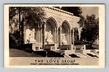 RPPC Glendale CA-California The Love Group Forest Lawn Park 1941 Old Postcard picture