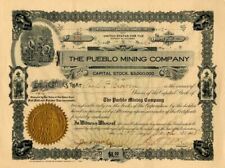 Pueblo Mining Co. - Stock Certificate - Mining Stocks picture
