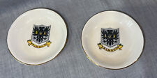 VTG Pair Crested Pin Trinket Dishes FALMOUTH  picture