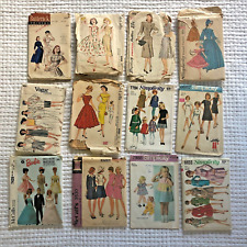 Vintage Sewing Pattern 50s 60s Womens 12-16 Barbie Girls CUT UNCHECKED Lot Of 12 picture
