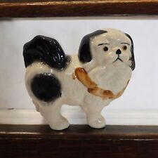 Vintage Porcelain Dog Pekingese Figurine Japan Home Decor Hand Painted picture