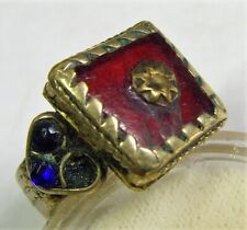 1800s scarce antique Nomads tribal wedding ring 10.5 sz central Asia 50799 picture