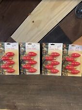 Lot of 20 VTG Christmas C9 Light Bulbs Red  NOS picture