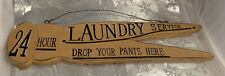 ❤️Laundry Room Decor Sign Wood Laundry Room Wall Sign “Drop Your Pants Here” picture