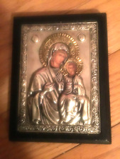 Antique Religious Icon Madonna& Child picture