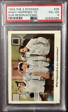 1959 Fleer The 3 Stooges #28 What Happened to Our Reservations? PSA 4 picture