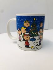 Peanuts By Galerie Merry Christmas Charlie Brown Caroling Coffee Cup Mug VTG picture