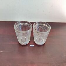 Vintage Embossed Design Clear Glass 2 Tumbler Decorative Collectible Props GT188 picture