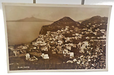 RPPC Postcard Capri Italy Buildings and Mountains Posted from Capri Napoli picture