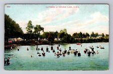 Storm Lake IA-Iowa, Bathers, Scenic View, Antique, Vintage Postcard picture
