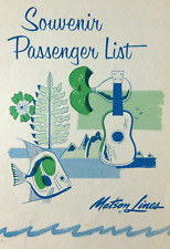 Vintage Matson Lines SS Hawaiian Refiner Cargo-Passenger Freighter Pax List 1961 picture