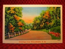 1940. GREETINGS FROM HILLSBORO, NEW HAMPSHIRE. POSTCARD D9 picture