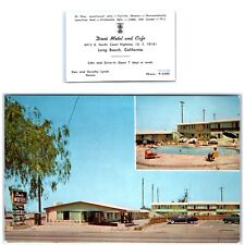 x2 LOT c1950s Long Beach, CA Don's Motel & Cafe Business Card & Postcard A67 picture