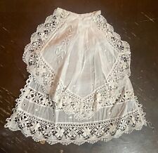high qaulity antique Victorian handmade brussels Irish? ornate flounce lace 11 picture